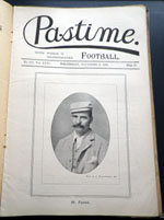 Pastime with which is incorporated Football No. 650 Vol. XXV1  November 6 1895 